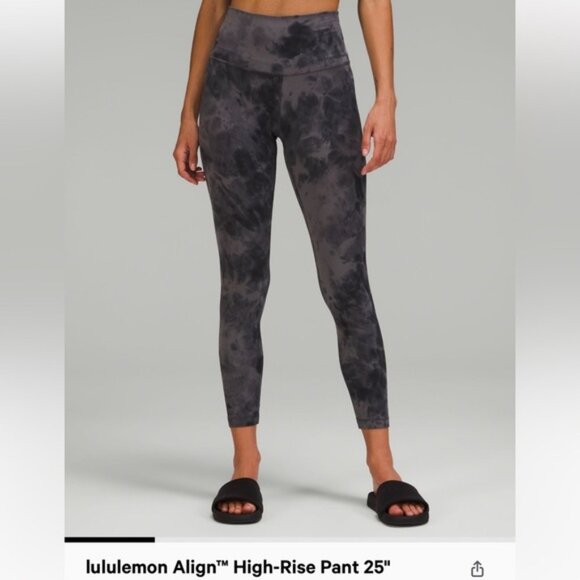 NWT lululemon align HR pant 25” diamond dye pitch graphite grey - Picture 1 of 11